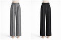 High-Waisted Wide-Leg Trousers