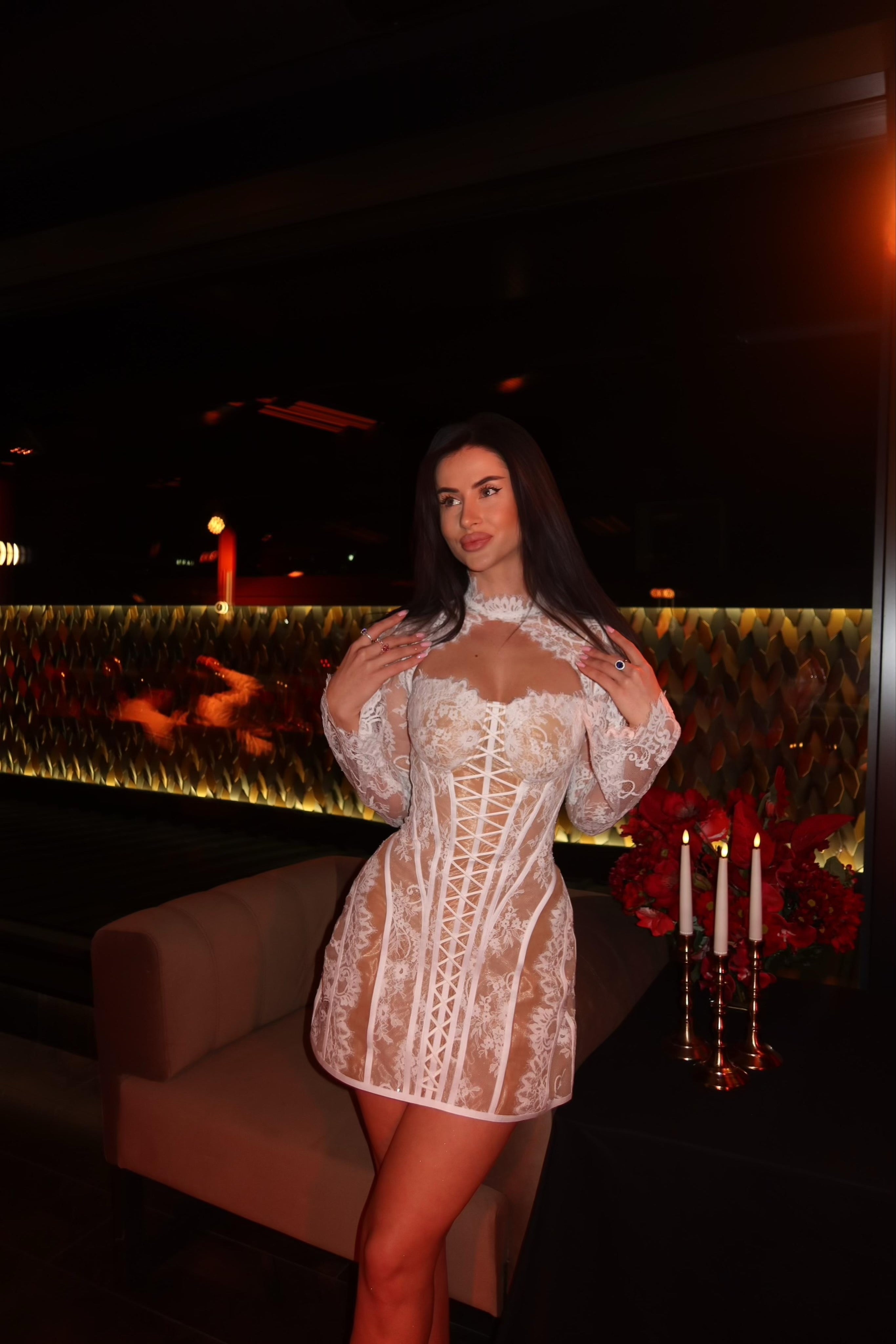 Ivory Lace Corset Dress
