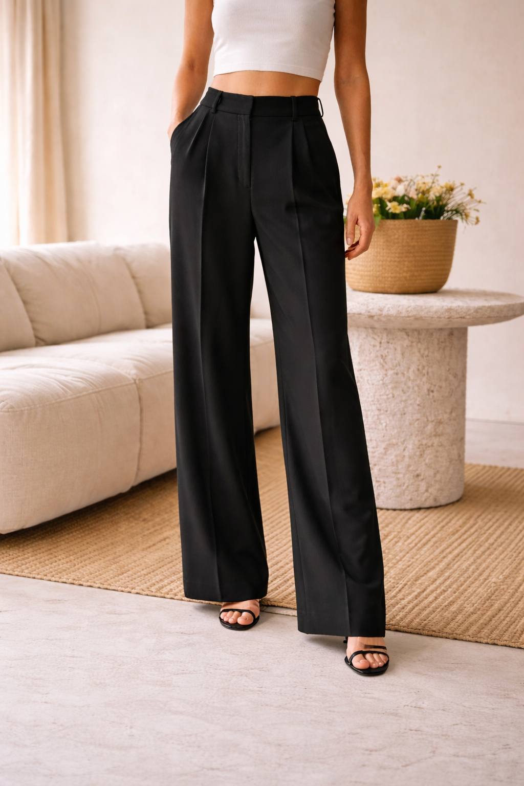 Le Sculpt Wide-Leg Trousers