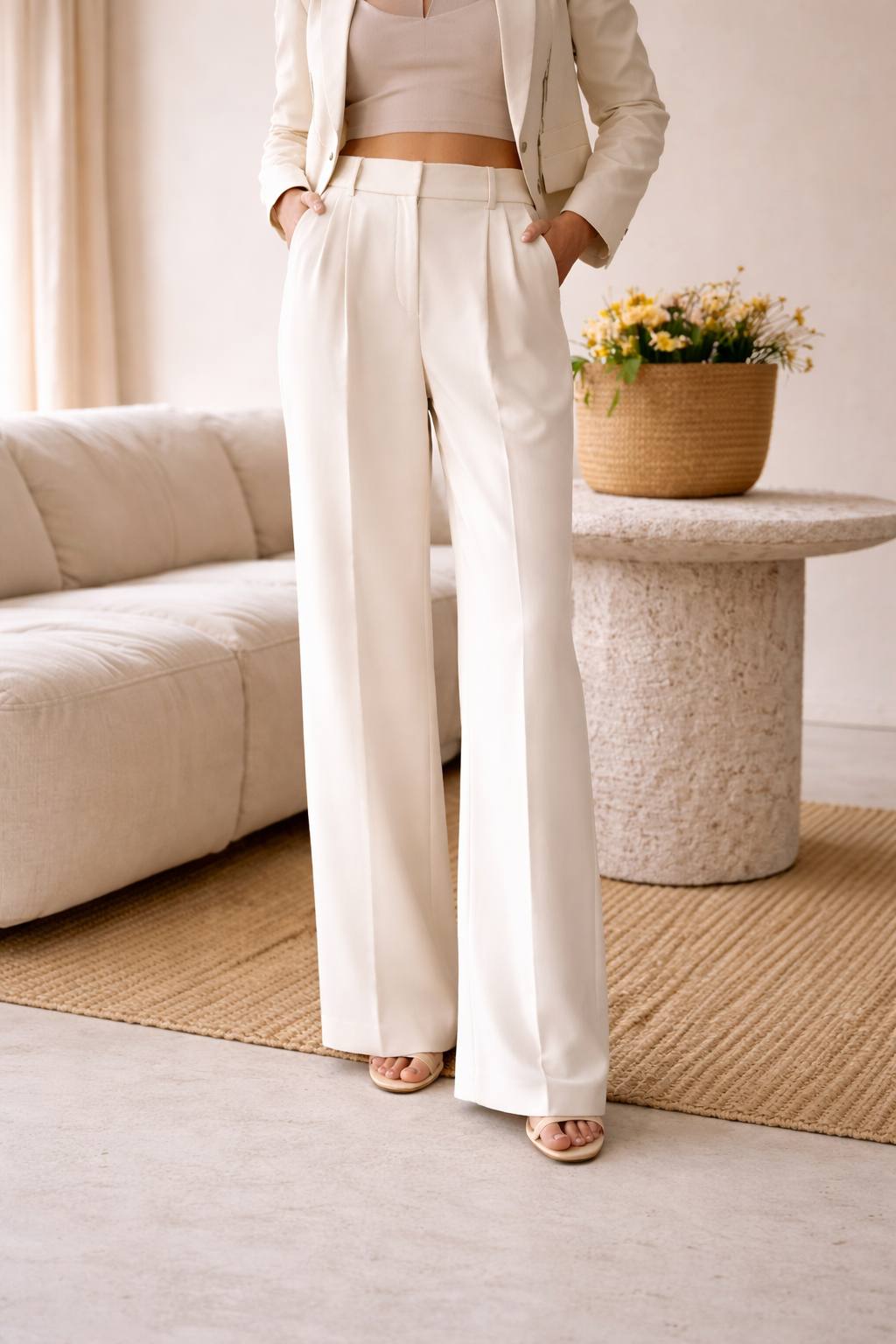 Le Sculpt Wide-Leg Trousers