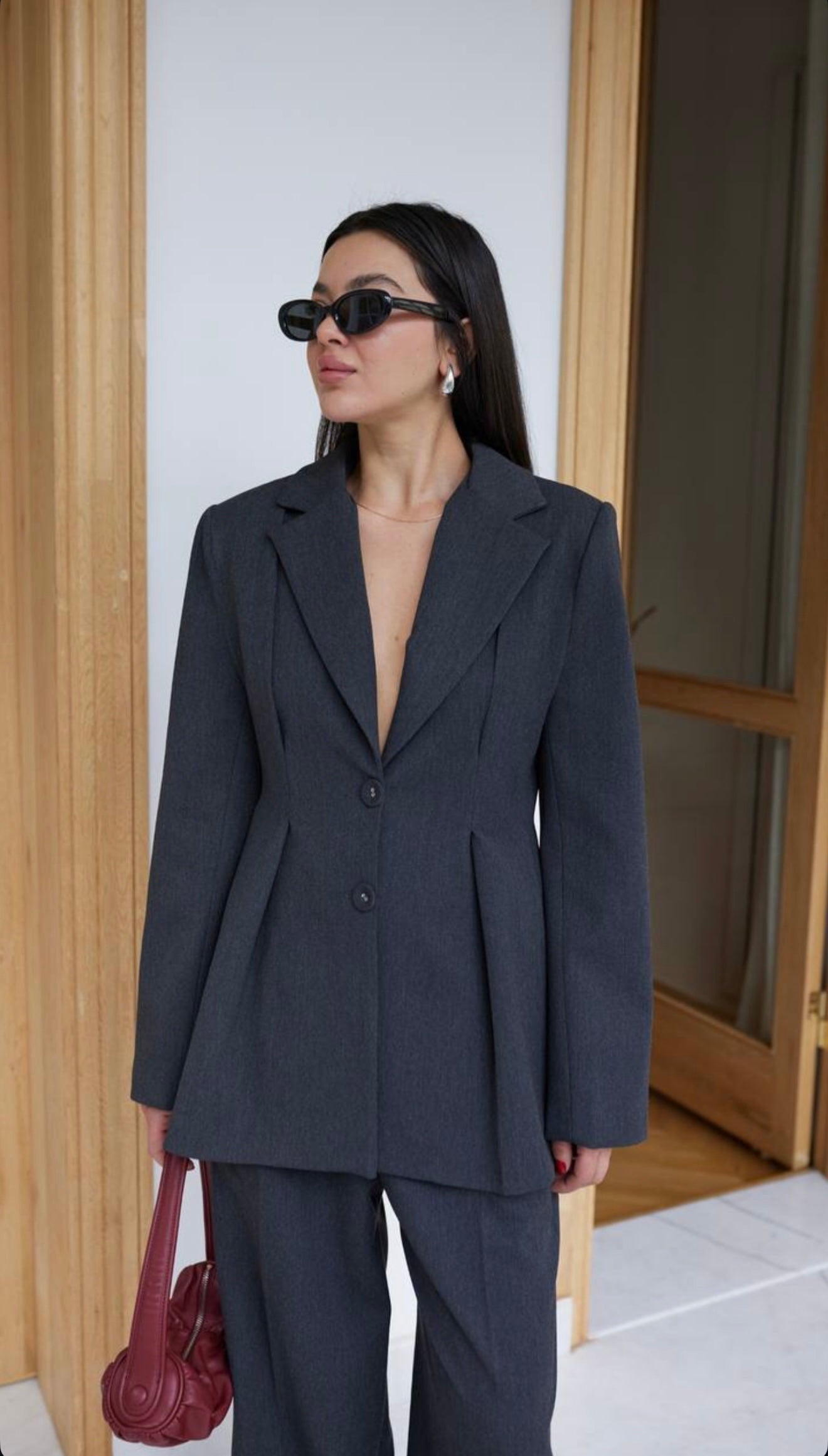 Tailored Charcoal Blazer